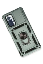 Newface Xiaomi Redmi Note 10 Pro Kılıf Pars Lens Yüzüklü Silikon - Yeşil - Görsel 3