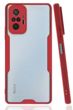 Newface Xiaomi Redmi Note 10 Pro Kılıf Platin Silikon - Kırmızı