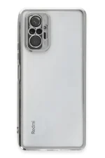 Newface Xiaomi Redmi Note 10 Pro Kılıf Razer Lensli Silikon - Gümüş - Görsel 2
