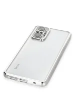 Newface Xiaomi Redmi Note 10 Pro Kılıf Razer Lensli Silikon - Gümüş - Görsel 3