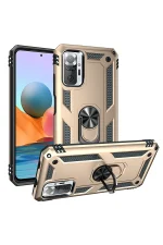 Newface Xiaomi Redmi Note 10 Pro Kılıf Sofya Yüzüklü Silikon Kapak - Gold - Görsel 2