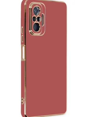 Newface Xiaomi Redmi Note 10 Pro Kılıf Volet Silikon - Kırmızı