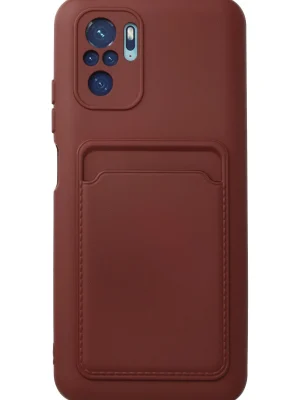 Newface Xiaomi Redmi Note 10S Kılıf Kelvin Kartvizitli Silikon - Bordo