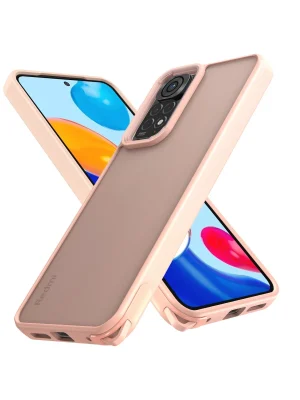 Newface Xiaomi Redmi Note 11 Kılıf Elegant Kapak - Pudra