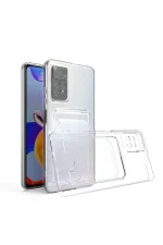 Newface Xiaomi Redmi Note 11 Kılıf Kart Şeffaf Silikon - Şeffaf - Görsel 8