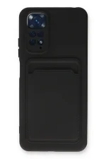 Newface Xiaomi Redmi Note 11 Kılıf Kelvin Kartvizitli Silikon - Siyah