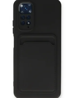 Newface Xiaomi Redmi Note 11 Kılıf Kelvin Kartvizitli Silikon - Siyah