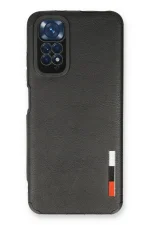 Newface Xiaomi Redmi Note 11 Kılıf Loop Deri Silikon - Siyah