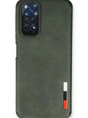 Newface Xiaomi Redmi Note 11 Kılıf Loop Deri Silikon - Yeşil