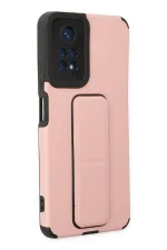 Newface Xiaomi Redmi Note 11 Kılıf Mega Standlı Silikon - Pudra - Görsel 2