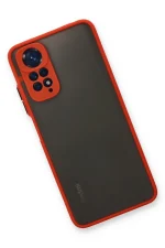 Newface Xiaomi Redmi Note 11 Kılıf Montreal Silikon Kapak - Kırmızı - Görsel 3