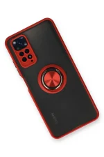Newface Xiaomi Redmi Note 11 Kılıf Montreal Yüzüklü Silikon Kapak - Kırmızı - Görsel 2