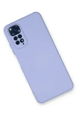 Newface Xiaomi Redmi Note 11 Kılıf Nano içi Kadife Silikon - Lila - Görsel 3