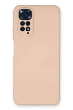 Newface Xiaomi Redmi Note 11 Kılıf Nano içi Kadife Silikon - Pudra
