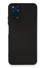 Newface Xiaomi Redmi Note 11 Kılıf Nano içi Kadife Silikon - Siyah