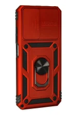 Newface Xiaomi Redmi Note 11 Kılıf Pars Lens Yüzüklü Silikon - Kırmızı - Görsel 3