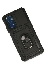 Newface Xiaomi Redmi Note 11 Kılıf Pars Lens Yüzüklü Silikon - Siyah - Görsel 2