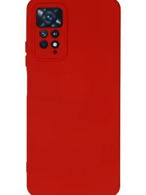 Newface Xiaomi Redmi Note 11 Pro Kılıf Nano içi Kadife Silikon - Kırmızı