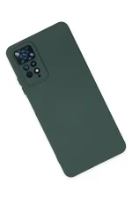Newface Xiaomi Redmi Note 11 Pro Kılıf Nano içi Kadife Silikon - Koyu Yeşil - Görsel 2