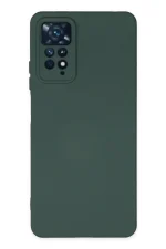 Newface Xiaomi Redmi Note 11 Pro Kılıf Nano içi Kadife Silikon - Koyu Yeşil