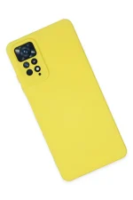 Newface Xiaomi Redmi Note 11 Pro Kılıf Nano içi Kadife Silikon - Sarı - Görsel 2