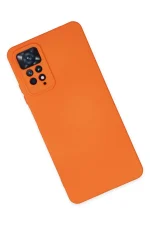 Newface Xiaomi Redmi Note 11 Pro Kılıf Nano içi Kadife Silikon - Turuncu - Görsel 2