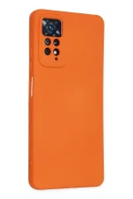 Newface Xiaomi Redmi Note 11 Pro Kılıf Nano içi Kadife Silikon - Turuncu - Görsel 3