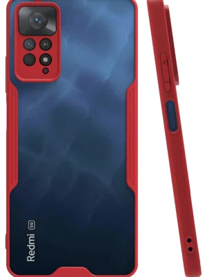 Newface Xiaomi Redmi Note 11 Pro Kılıf Platin Silikon - Kırmızı