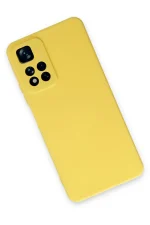 Newface Xiaomi Redmi Note 11 Pro Plus 5G Kılıf Nano içi Kadife Silikon - Sarı - Görsel 2
