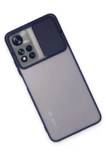 Newface Xiaomi Redmi Note 11 Pro Plus 5G Kılıf Palm Buzlu Kamera Sürgülü Silikon - Lacivert - Görsel 2