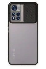 Newface Xiaomi Redmi Note 11 Pro Plus 5G Kılıf Palm Buzlu Kamera Sürgülü Silikon - Siyah