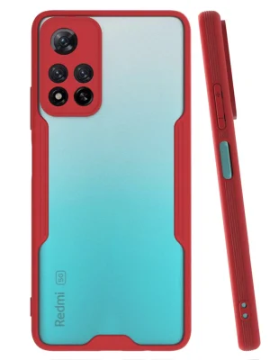 Newface Xiaomi Redmi Note 11 Pro Plus 5G Kılıf Platin Silikon - Kırmızı