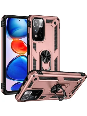 Newface Xiaomi Redmi Note 11 Pro Plus 5G Kılıf Sofya Yüzüklü Silikon Kapak - Rose