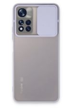 Newface Xiaomi Redmi Note 11 Pro Plus 5G Kılıf Palm Buzlu Kamera Sürgülü Silikon - Lila