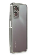 Newface Xiaomi Redmi Note 11E Kılıf Razer Lensli Silikon - Gümüş - Görsel 2