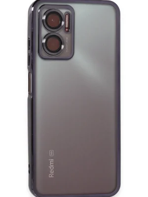 Newface Xiaomi Redmi Note 11E Kılıf Razer Lensli Silikon - Mor