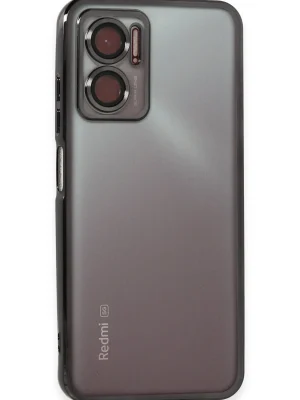 Newface Xiaomi Redmi Note 11E Kılıf Razer Lensli Silikon - Siyah