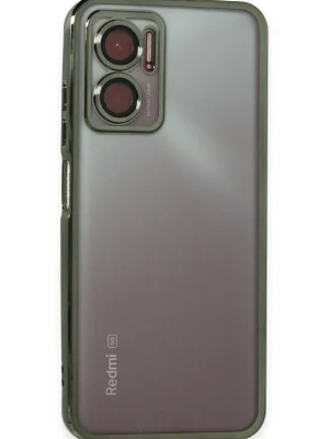 Newface Xiaomi Redmi Note 11E Kılıf Razer Lensli Silikon - Yeşil