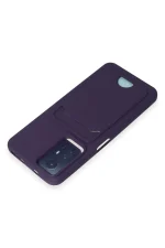 Newface Xiaomi Redmi Note 11S Kılıf Kelvin Kartvizitli Silikon - Derin Mor - Görsel 3