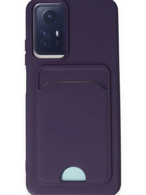 Newface Xiaomi Redmi Note 11S Kılıf Kelvin Kartvizitli Silikon - Derin Mor