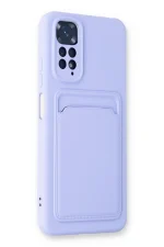 Newface Xiaomi Redmi Note 11S Kılıf Kelvin Kartvizitli Silikon - Lila - Görsel 3
