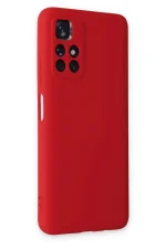 Newface Xiaomi Redmi Note 11T Kılıf Nano içi Kadife Silikon - Kırmızı - Görsel 2