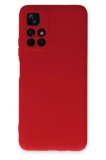 Newface Xiaomi Redmi Note 11T Kılıf Nano içi Kadife Silikon - Kırmızı