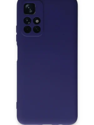 Newface Xiaomi Redmi Note 11T Kılıf Nano içi Kadife Silikon - Mor