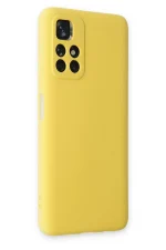 Newface Xiaomi Redmi Note 11T Kılıf Nano içi Kadife Silikon - Sarı - Görsel 2