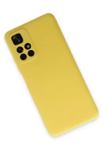 Newface Xiaomi Redmi Note 11T Kılıf Nano içi Kadife Silikon - Sarı - Görsel 3