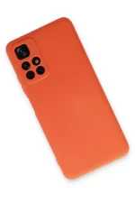 Newface Xiaomi Redmi Note 11T Kılıf Nano içi Kadife Silikon - Turuncu - Görsel 3