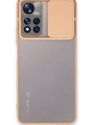 Newface Xiaomi Poco M4 Pro 5G Kılıf Palm Buzlu Kamera Sürgülü Silikon - Pembe