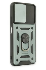 Newface Xiaomi Redmi Note 11T Kılıf Pars Lens Yüzüklü Silikon - Yeşil - Görsel 2