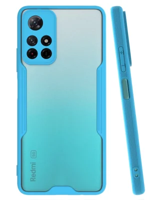 Newface Xiaomi Redmi Note 11T Kılıf Platin Silikon - Mavi